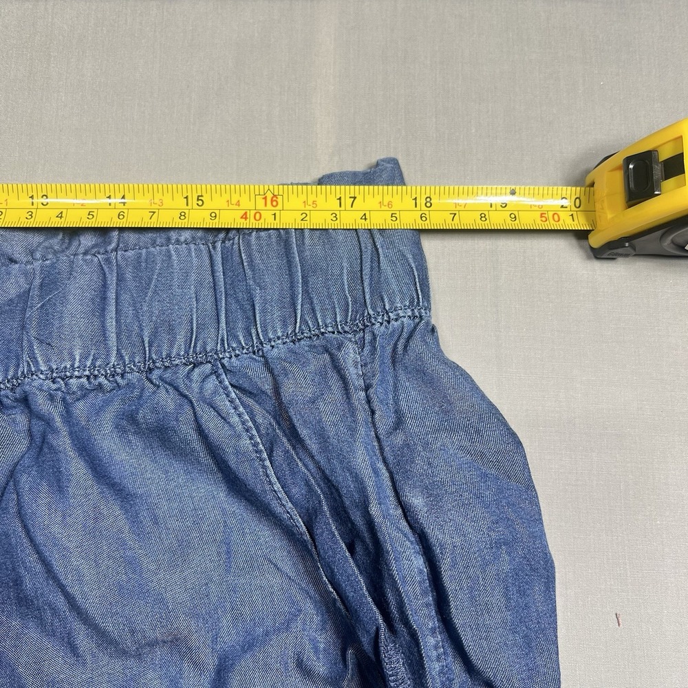 Women's Cortefiel Wide Leg Denim Pant Mid Rise Relaxed Hip & Thigh Blue Size 12 - Picture 5 of 8